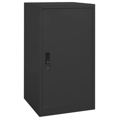 Stalen Opslagkast – Metaalkast – Werkplaatskast – Lockerkast – Opbergkast – Vergrendelbare Deur – Verstelbare Haken – Stevig Anthraciet 53x53x105 cm