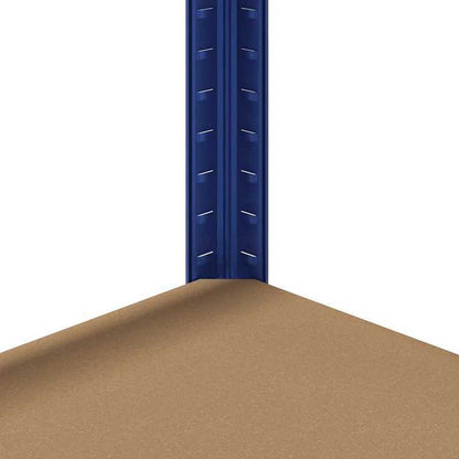 4-laagse Opbergkast – Opbergsysteem – Rek – Plankenkast – Stellingkast – Blauw – Stevig Staal & Engineered Hout – Compact Design
