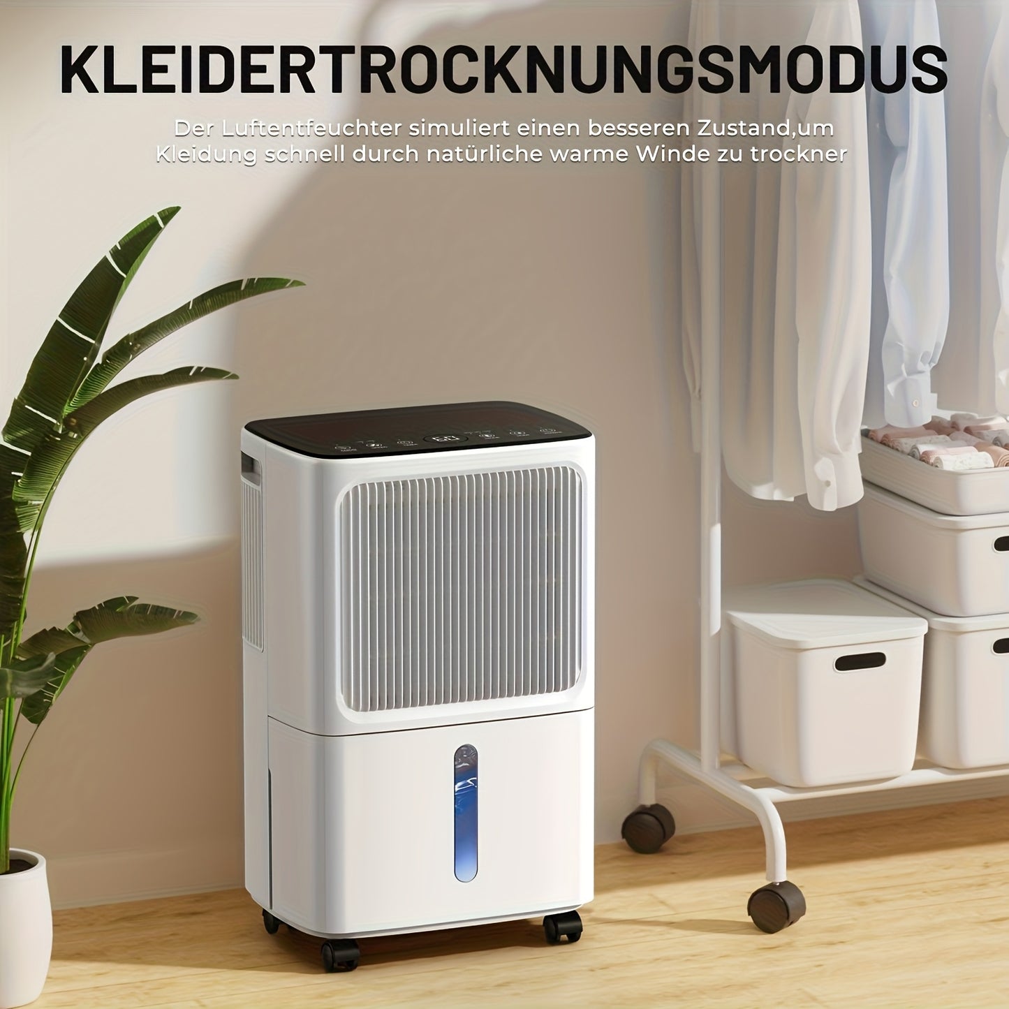 Ontvochtiger – Luchtontvochtiger – Vochtvreter – Vochtverwijderaar – Kledingdroger – 16 Liter Capaciteit – Digitale Vochtigheidsmeter met Timer