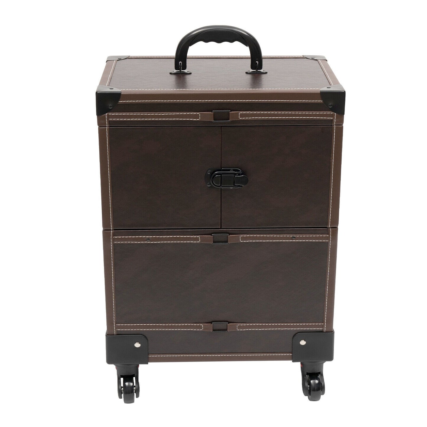 Makeup Trolley – Koffertrolley – Reistrolley – Kosmetische Koffer – Beauty Koffer – 6 Uittrekbare Trays – Stevig PU Materiaal
