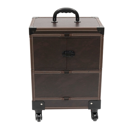 Makeup Trolley – Koffertrolley – Reistrolley – Kosmetische Koffer – Beauty Koffer – 6 Uittrekbare Trays – Stevig PU Materiaal