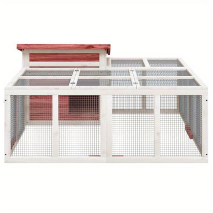 Konijnenhok – Knaagdierenhok – Dierenverblijf – Konijnenkooi – Huisdierhok – Stevig Geïmpregneerd Dennenhout – Ruim 144x123x67,5 cm