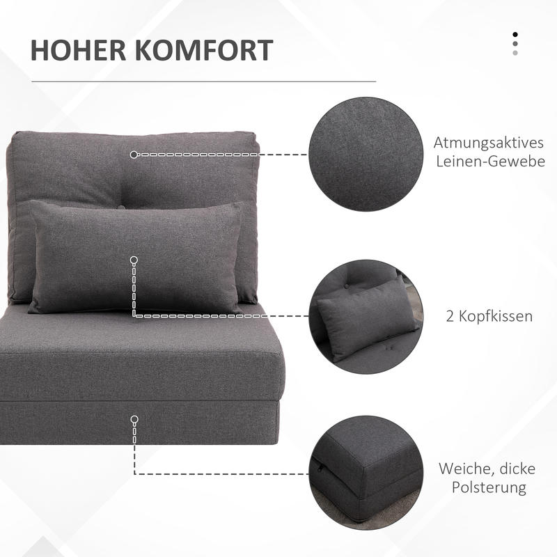 vloermatras – slaapmatras – vouwmatras – logeermatras – matras – 2-in-1 vouwstoel en matras – duurzaam polyester – lichtgewicht en compact 60x80x56 cm