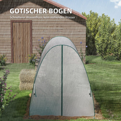 Greenhouse with Roller Door, 2 Windows, Winterproof Steel Foil Greenhouse, Greenhouse for Balcony, Garden, Tomato Greenhouse 180 X 180 X 200Cm, Tomato Greenhouse for Tomatoes, Vegetables, Flowers, White, Greenhouse for Plants