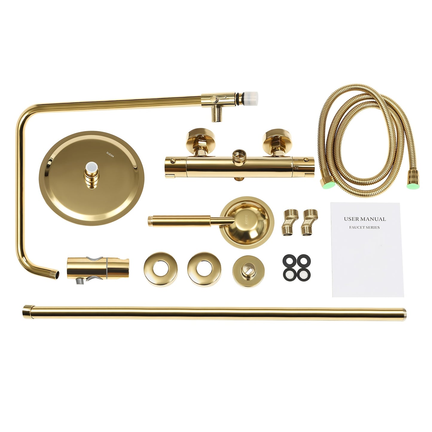 1pc GDRASUYA10 Stainless Steel Round Rainfall Shower Head, 20cm Wall Mounted, No Electricity Needed, for Home, Hotel, School, Apartment, Swimming Pool