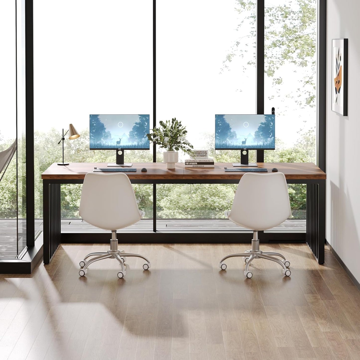 Computertafel – Bureau – Werkplek – PC Tafel – Kantoor Tafel – 180 cm Breed – Stevig Metalen Frame