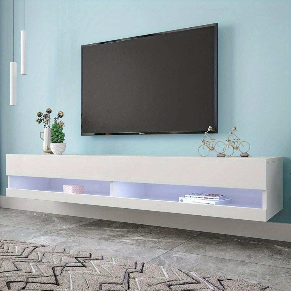 TV Meubel – TV Kast – TV Dressoir – TV Stand – Entertainment Meubel – Modern Wit – Ruime Opbergruimte – Stevige Constructie – 140x40x30,5 cm