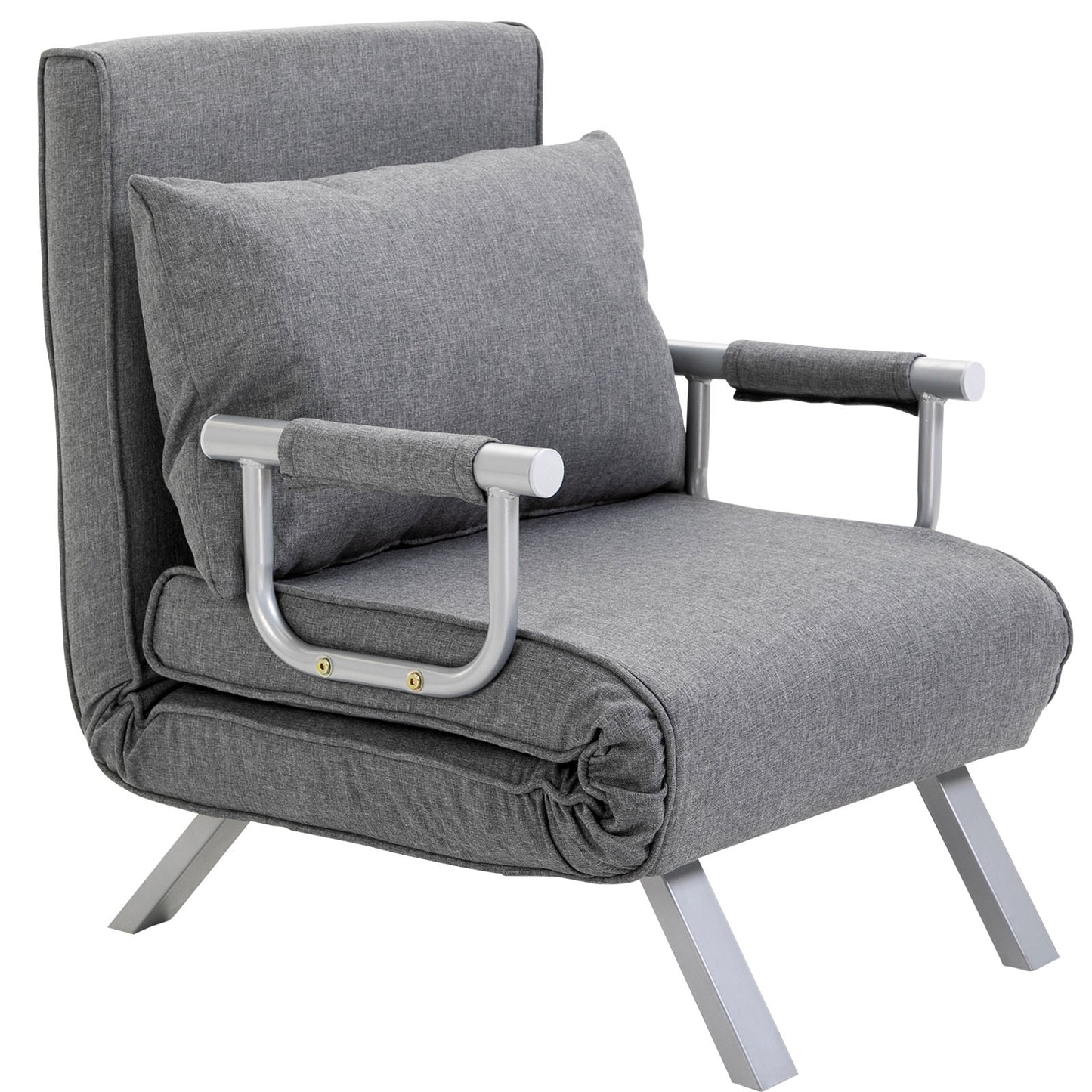 Relaxation Chair Recliner, Reclining Function, Guest Bed, 65 cm x 69 cm x 80 cm, Gray