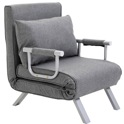 Relaxation Chair Recliner, Reclining Function, Guest Bed, 65 cm x 69 cm x 80 cm, Gray