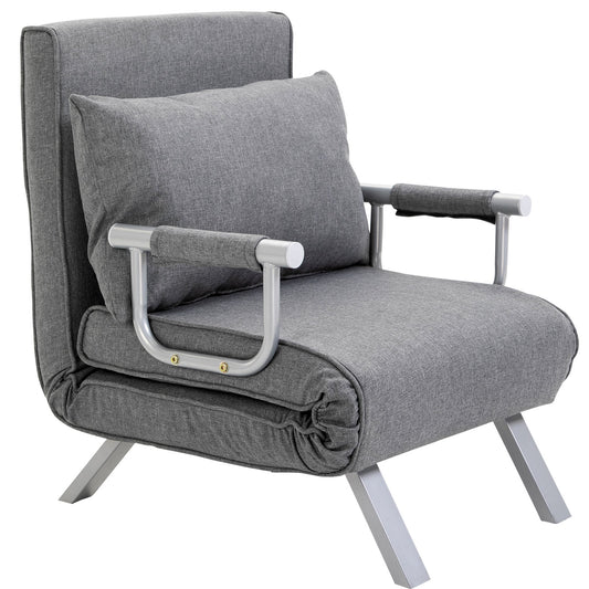 Relaxation Chair Recliner, Reclining Function, Guest Bed, 65 cm x 69 cm x 80 cm, Gray