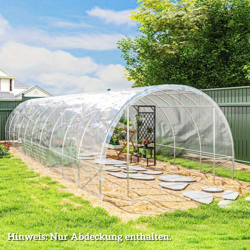 Kasfolie – Tuinkasfolie – Broeikasfolie – Foliekas – Tunnelkasfolie – Waterdicht – UV-Bestendig – Extra Dik – Scheurvast – 6x10 Meter – Polyethyleentereftalaat Plastic