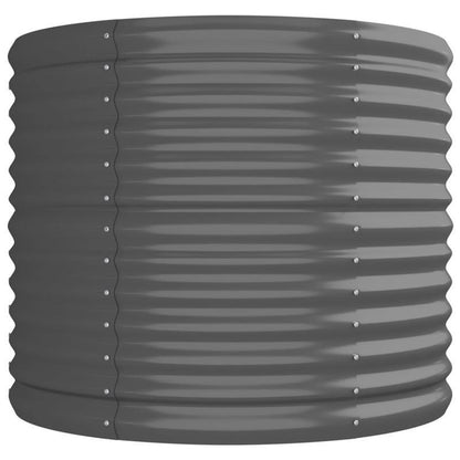 Bloembak – Plantenbak – Plantenrek – Bloempot – Tuinbak – Stevig – Gepoedercoat Staal 296x80x68 cm Grijs