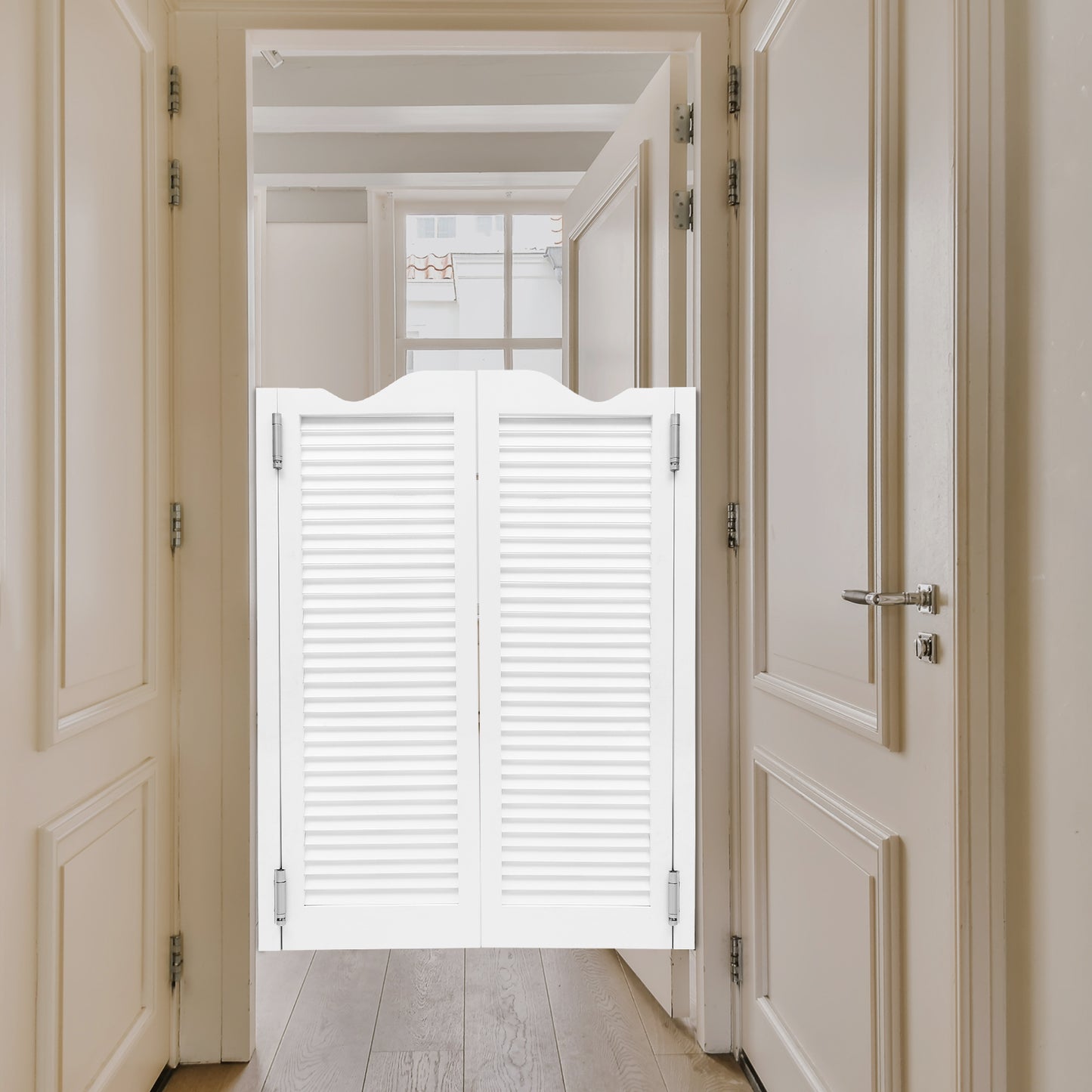 Kamerdeur – Dubbele Deur – Schuifdeur – Binnendeur – Room Divider – Massief Dennenhout – 180° Draaibaar – Geluidsarm Scharnier