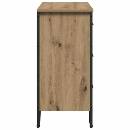 Oak Chest of Drawers - Modern 6-Drawer Heavy-Duty Storage Cabinet with Lockable Doors-Like Drawers, Oak Wood ( Assembly Required), -Standing Organizer for Bedroom, Living Room, Office - Sturdy Modern Furniture, Storage Cabine