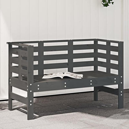 Garden Bench 111.5X53X71 Cm Made of Solid Gray Pine Wood