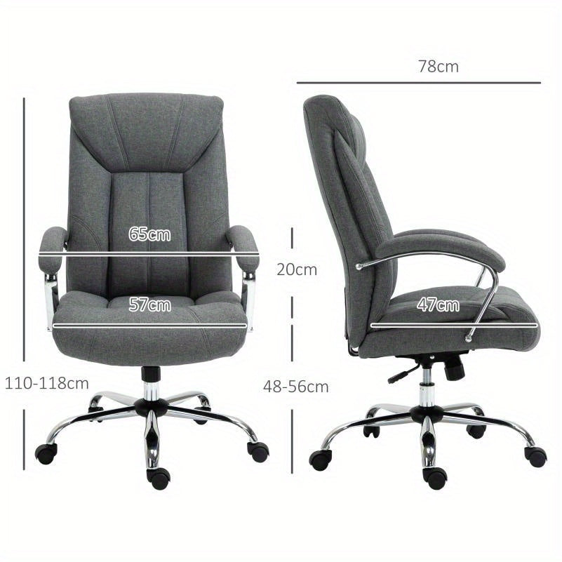 Ergonomische Bureaustoel – Kantoorstoel – Werkstoel – Computestoel – Verstelbare Stoel – Aluminium Frame – Handmatige Rugleuning