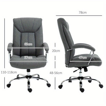 Ergonomische Bureaustoel – Kantoorstoel – Werkstoel – Computestoel – Verstelbare Stoel – Aluminium Frame – Handmatige Rugleuning