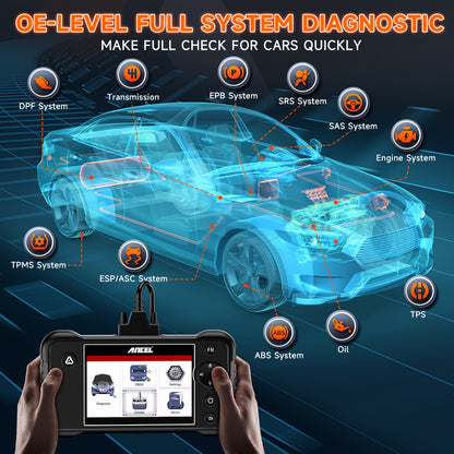 OBD2 Scanner – Autodiagnose Tool – Foutcode Lezer – Diagnosetool Auto – Bluetooth Interface – 7 Inch Touchscreen – 24 Onderhoudsfuncties