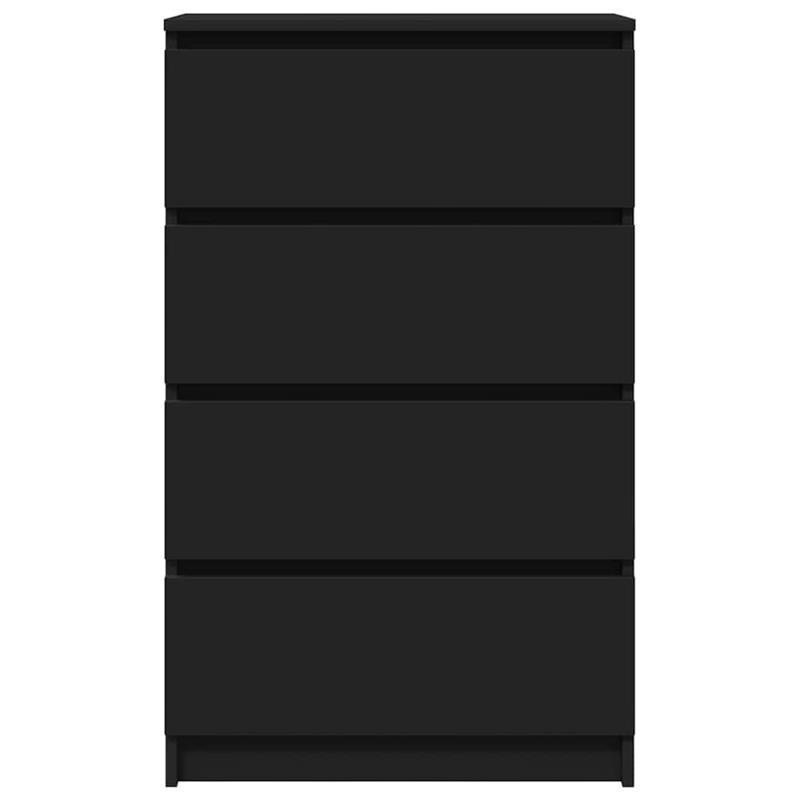 Opbergkast – Opbergmeubel – Kasten – Sideboard – Creatief Meubel – Zwart – 60x35x98,5 cm – Gefineerd Hout – Afsluitbaar