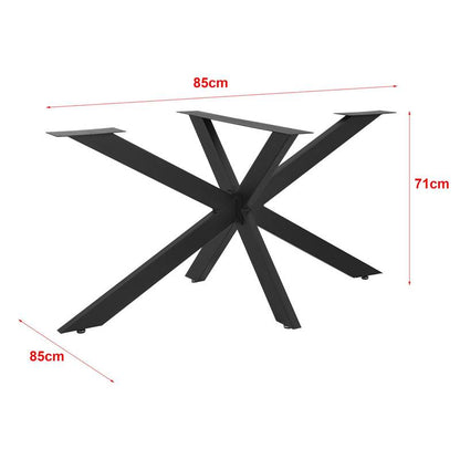 Tafelonderstel – Tafelpoten – Tafelpoot – Tafelframe – Tafelonderstel Stalen Frame – Mat Zwart – 120x68x71 cm – Stevig Gepoedercoat Staal
