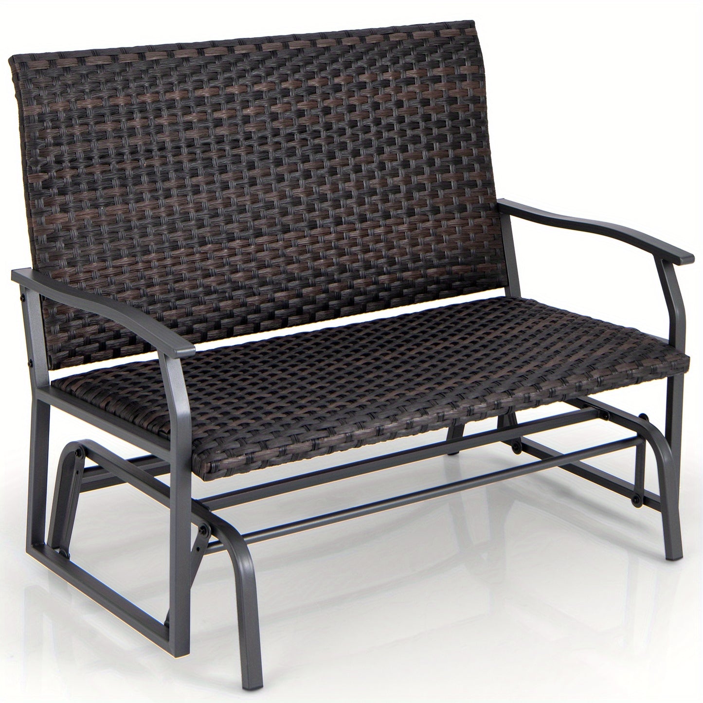 Schommelbank – Tuinschommel – Hangbank – Loungebank – Buitenbank – 2-Persoons Rattan Vlechtwerk – Snel Droog Schuim