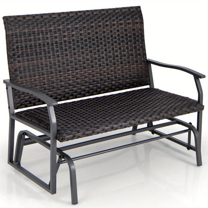 Schommelbank – Tuinschommel – Hangbank – Loungebank – Buitenbank – 2-Persoons Rattan Vlechtwerk – Snel Droog Schuim
