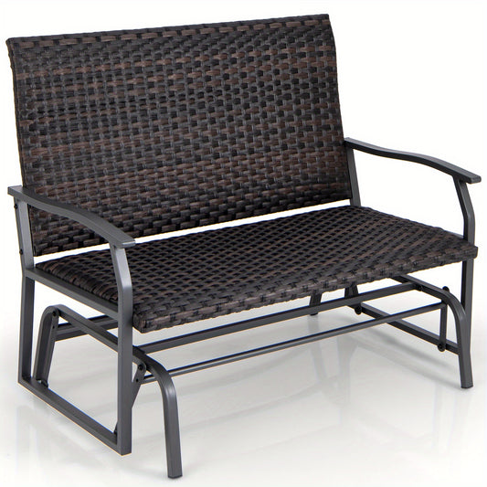Schommelbank – Tuinschommel – Hangbank – Loungebank – Buitenbank – 2-Persoons Rattan Vlechtwerk – Snel Droog Schuim