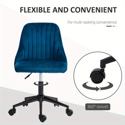 Bureaustoel – Draaistoel – Kantoorstoel – Werkstoel – Bureaustoelen voor Volwassenen – Ergonomisch Design – Hoogte Verstelbaar – Met Stevig Metalen Frame – Comfortabele Zitting