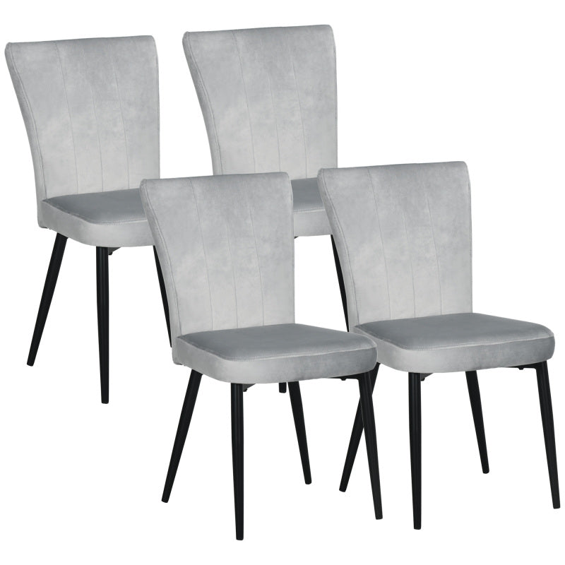 Keukenstoelen – Eetkamerstoelen – Stoelen – Kuipstoelen – Woonkamerstoelen – Fluwelen Bekleding – Robuust Stalen Frame – 46x65x87 cm – Comfortabel en Stijlvol
