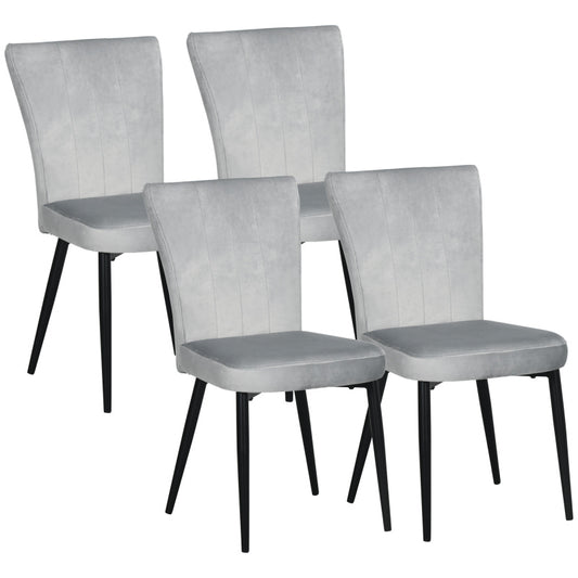 Keukenstoelen – Eetkamerstoelen – Stoelen – Kuipstoelen – Woonkamerstoelen – Fluwelen Bekleding – Robuust Stalen Frame – 46x65x87 cm – Comfortabel en Stijlvol