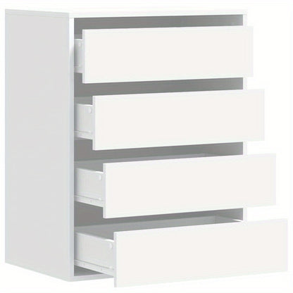 Drawer Cabinet 60X41X76 Cm Crafted Wood White