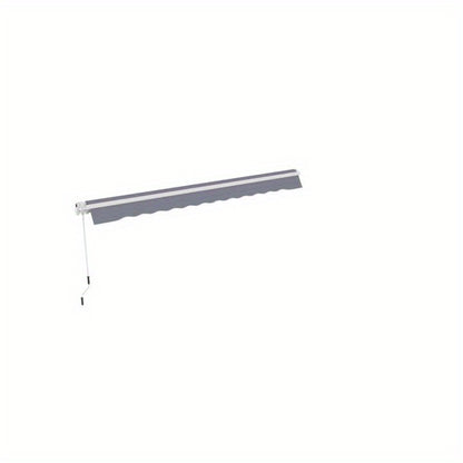 Articulated arm awning Adjustable clamp awning Patio awning 3.95 x 3m sun protection with crank, balcony awning, grey