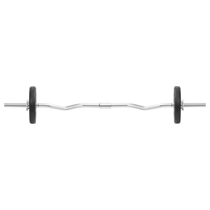 Langhantel- en Kurzhantelset – Halterset – Dumbbellset – Gewichtset – Fitnessset – Verstelbare Halterschijven – Ruimtebesparend Design