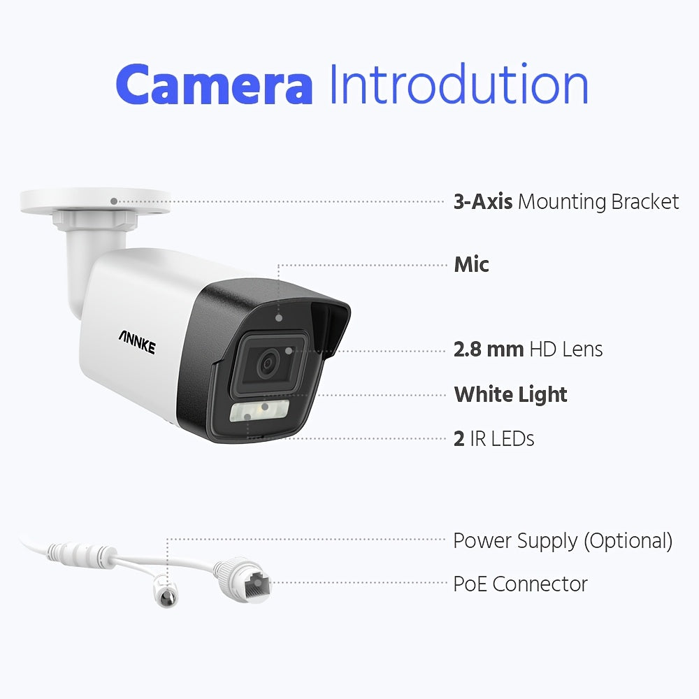 Beveiligingssysteem – Alarmsysteem – Inbraakbeveiliging – Camerabeveiliging – 8-kanaals NVR Recorder – 2TB Opslag – 3K 6MP Camera’s – Kleurennachtzicht 30 Meter