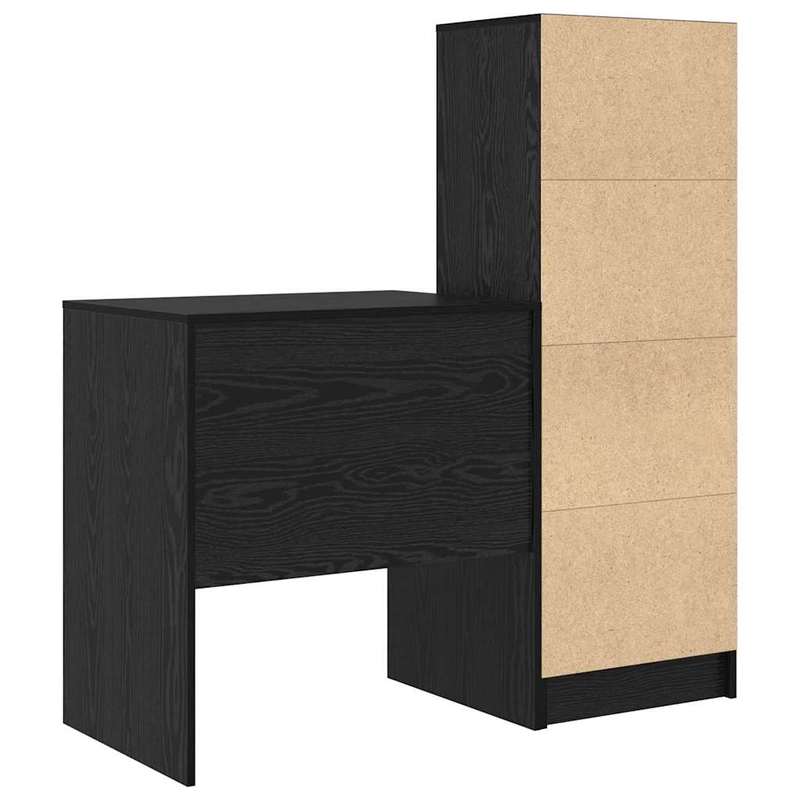 Bureaumeubel – Werkbureau – Computerbureau – Bureautafel – Study Table – Compact 70x50x76 cm – Hoogwaardig Eikenhout – Met Opbergruimte