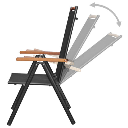 Tuinstoelen – Inklapbare Stoelen – Balkonstoelen – Aluminium Frame – Verstelbare Rugleuning – Weerbestendige Bekleding