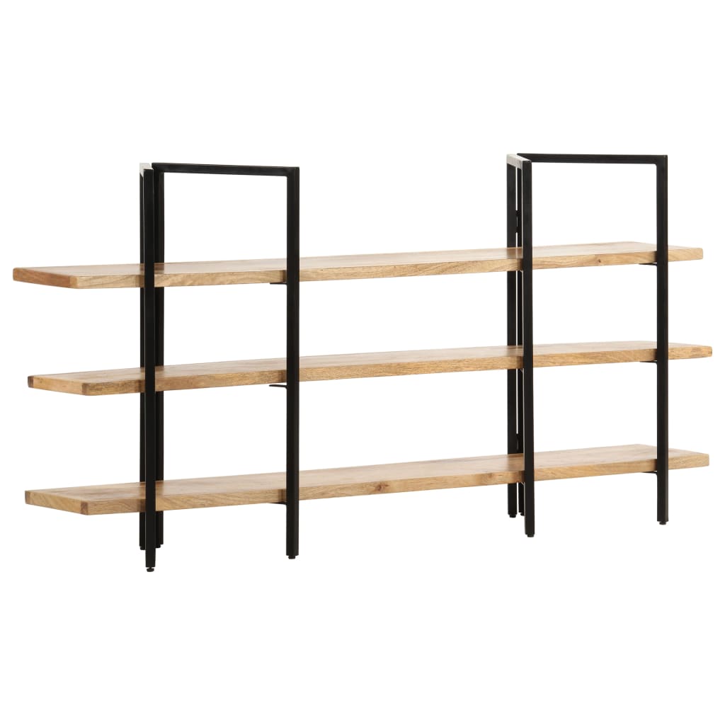 Boekenkast – Boekenrek – Opbergkast – Wandkast – Vakkenkast – Industrieel Design – Massief Mangohout – 31 cm Breed