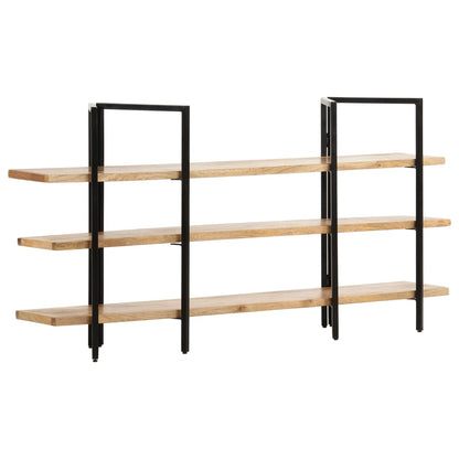 Boekenkast – Boekenrek – Opbergkast – Wandkast – Vakkenkast – Industrieel Design – Massief Mangohout – 31 cm Breed