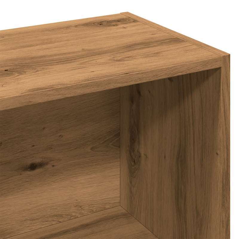 Bookshelf Measuring 98X29X97.5 Cm, Crafted from Artisanal Wood in Oak Color. Features Vertical Shelves That Are Sturdy And Durable, Aesthetically Pleasing, with Ample Storage Space, a Smooth Surface, Moisture-Resistant, Warp-