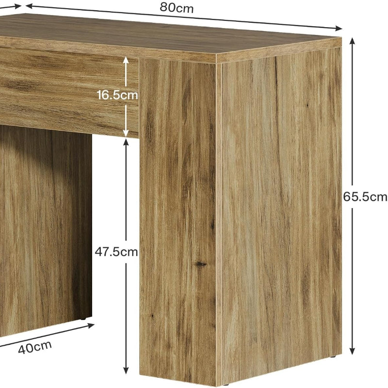 Bijzettafel – Sidetable – Nachtkastje – Bijzettafeltje – Houten Tafel – Style1 – Ruim Tafelblad 80x40 cm – Stevige Massief Houten Constructie