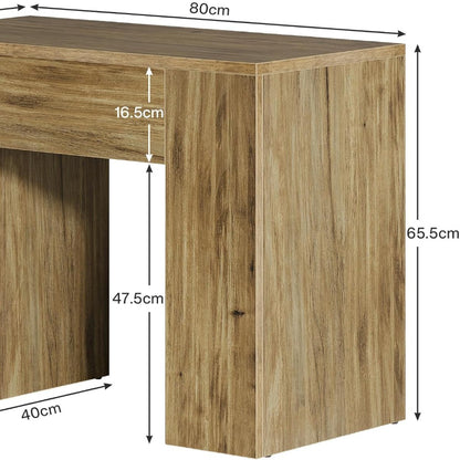 Bijzettafel – Sidetable – Nachtkastje – Bijzettafeltje – Houten Tafel – Style1 – Ruim Tafelblad 80x40 cm – Stevige Massief Houten Constructie