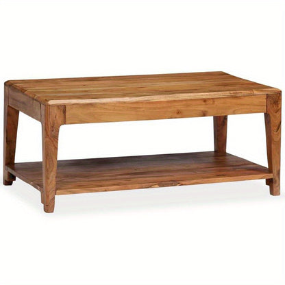 Salontafel – Koffietafel – Tafelblad – Woonkamertafel – Houten Tafel – Massief Hout – 88x50x38 cm – Verwijderbaar Tafelblad