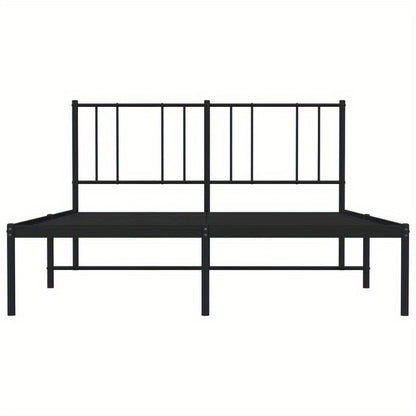 Bedframe – Bedframe Met Hoofdbord – Bed Stel – Bedframe Metaal – Bed Frame Zwart – Poedergecoat Staal – Maat 140x190 Cm