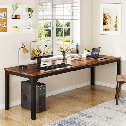 Eettafel – Keukentafel – Tafel – Dinertafel – Werkplek – Extra Lang 200 cm – Massief Hout en Spaanplaat