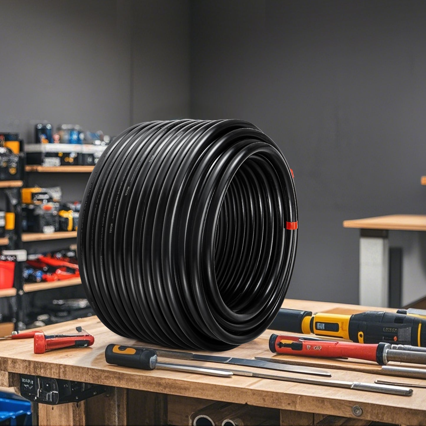Compressorslang – Persluchtslang – Luchtslang – Spiraalslang – Compressorslangset – 3/4" x 200 voet – HDPE-Aluminium Drie-Lagen – Werkdruk tot 13,8 bar