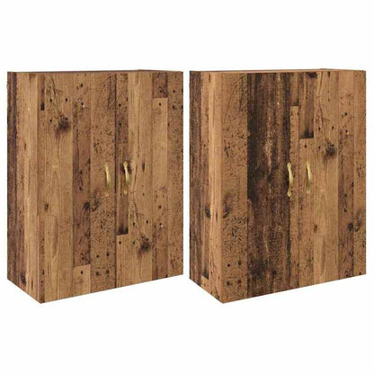 Wandkast – Muurkast – Opbergkast – Hangkast – Houten Kast – Bruin – Duurzaam Hardhout – 69,5 x 34 x 90 cm