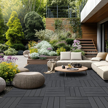 Terrastegels – Balkontegels – Kunststof Tegels – Kliktegels – Vloertegels – 54 Stuks – Waterdicht en Antislip – 29,5x29,5 cm