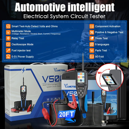 OBD2 Diagnose Tool – Auto Scanner – Foutcode Lezer – Voertuig Diagnostiek – Diagnoseapparaat – 4 Systeemdiagnoses – Draadloos Met USB Voeding