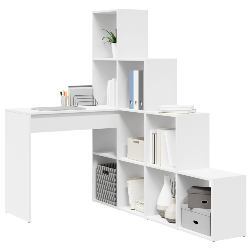 Bureau – Schrijftafel – Computertafel – Werkplek – Bureautafel – Strak Wit – Ruime Werkruimte – Zonder Elektriciteit