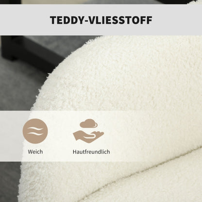 Bureaustoel – Ergonomische Stoel – Draaistoel – Office Chair – Bureaustoelen – 360° Draaibaar – Verstelbare Zithoogte – Crème Wit Fleece Met Schuimvulling – Stevig Metalen Frame